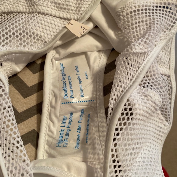 Victoria's Secret One-Piece Swimsuit Halter White Mesh Monokini size M (NWT/D) - Picture 10 of 11